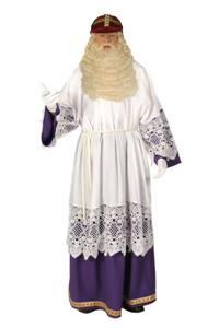 Luxe habijt met rok, Wit-Paars Luxe habijt met rok, Wit-Paars