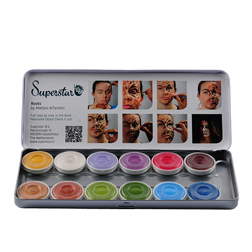 Aqua Face- and Bodypaint palette 12 colours